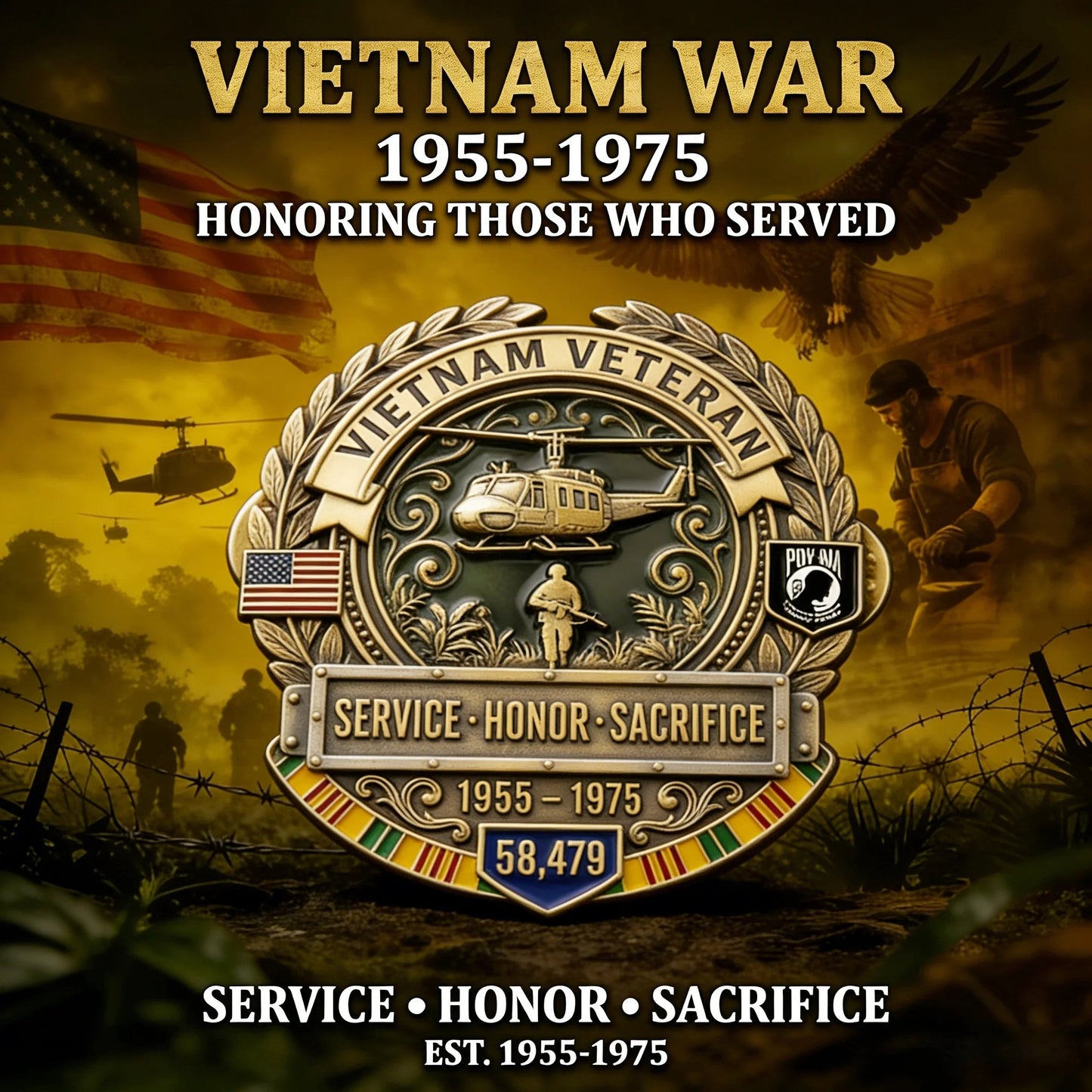 🦅 Last Day Promo: 60% OFF 🎖️Vietnam Veteran Honor Commemorative Pin