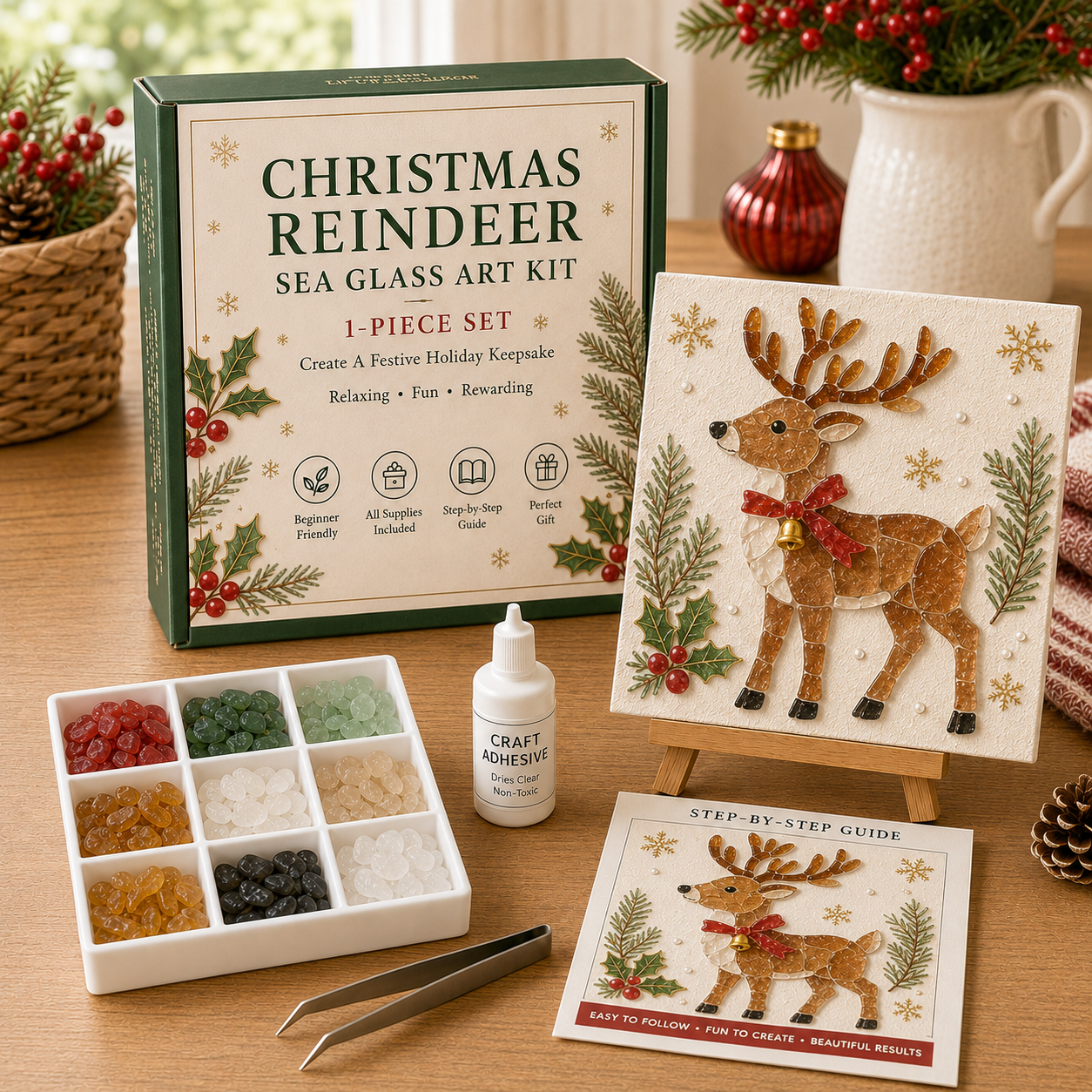 ๐ Christmas Sea Glass Art Kit