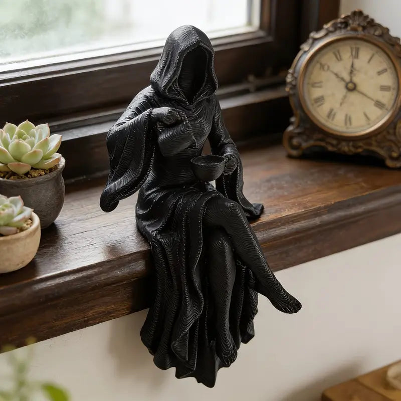 Dark Gothic Death God Sculpture