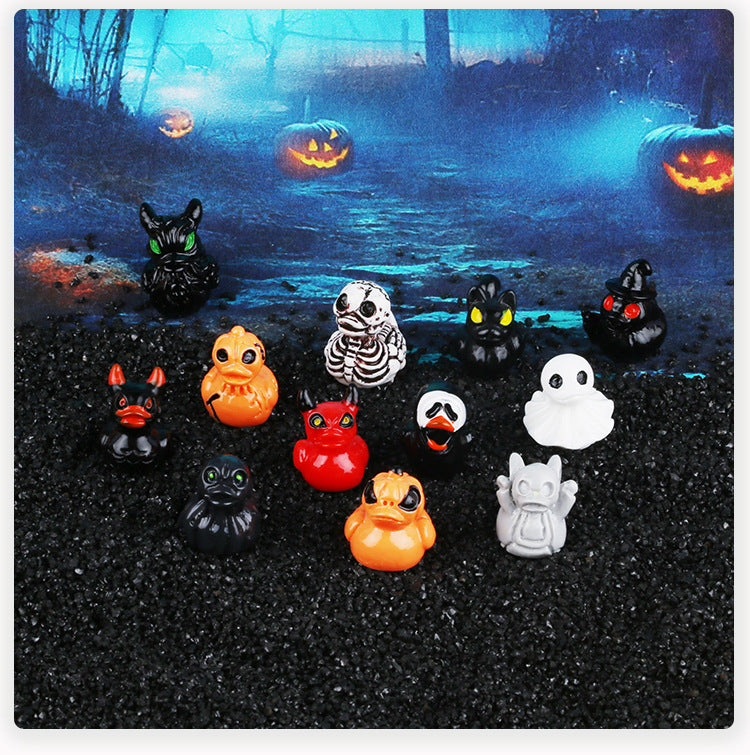👻Mini Demon Ghost Skull Resin Duck Desktop Decoration Item