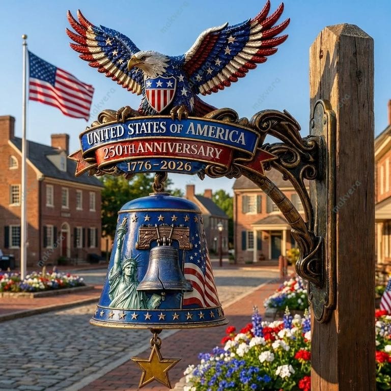 š¦
USA 250th Anniversary Patriotic Wall Bell