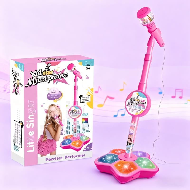 🎄Christmas Sale 49% OFF! 🎤Microphone Toy, Karaoke Machine Toy with Light🎁Perfect Gift for Children🎁