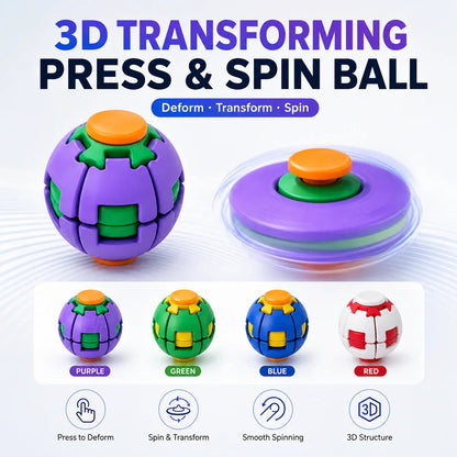 Press-to-Spin Stress Relief Fidget Ball