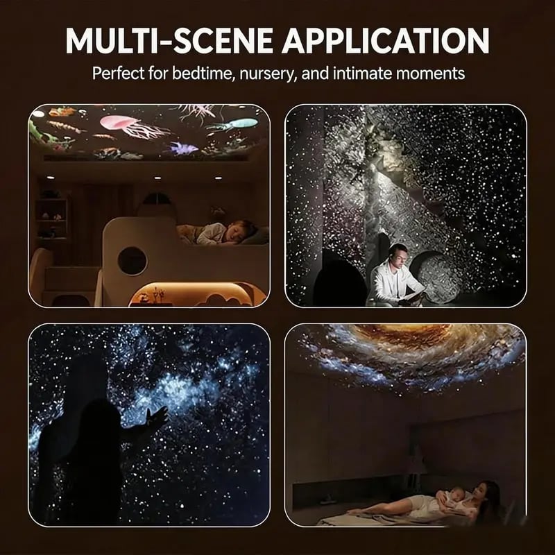 2-in-1 Galaxy Star Projector Starry Projector Light