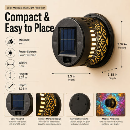 🔥Solar Mandala Projector Light Patio Ambient Decor