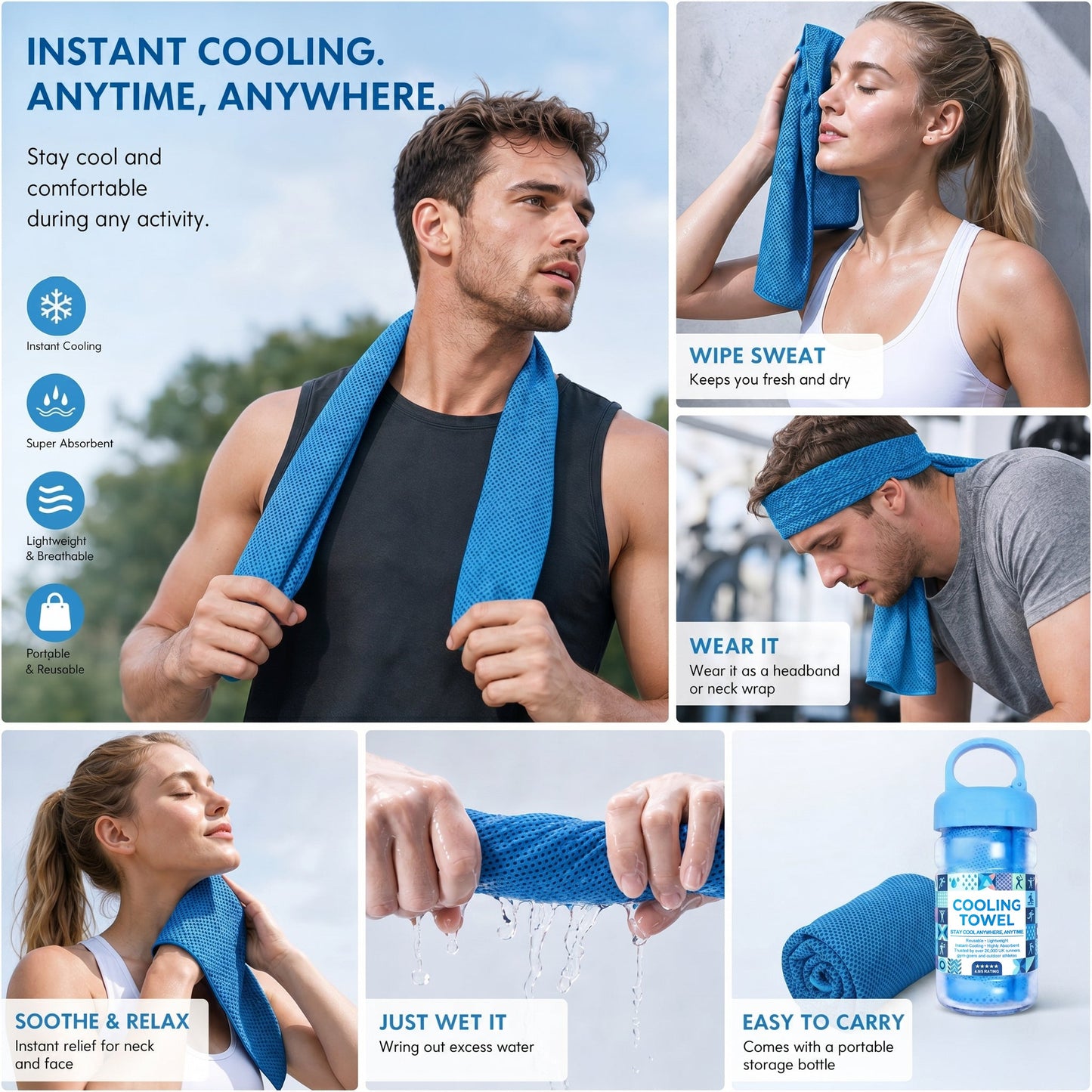 💦BUY 1 GET 1 FREE!!⚡❄️Zero Degrees Cooling Towel