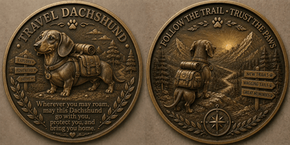 🐾 Travel Dachshund Lucky Coin