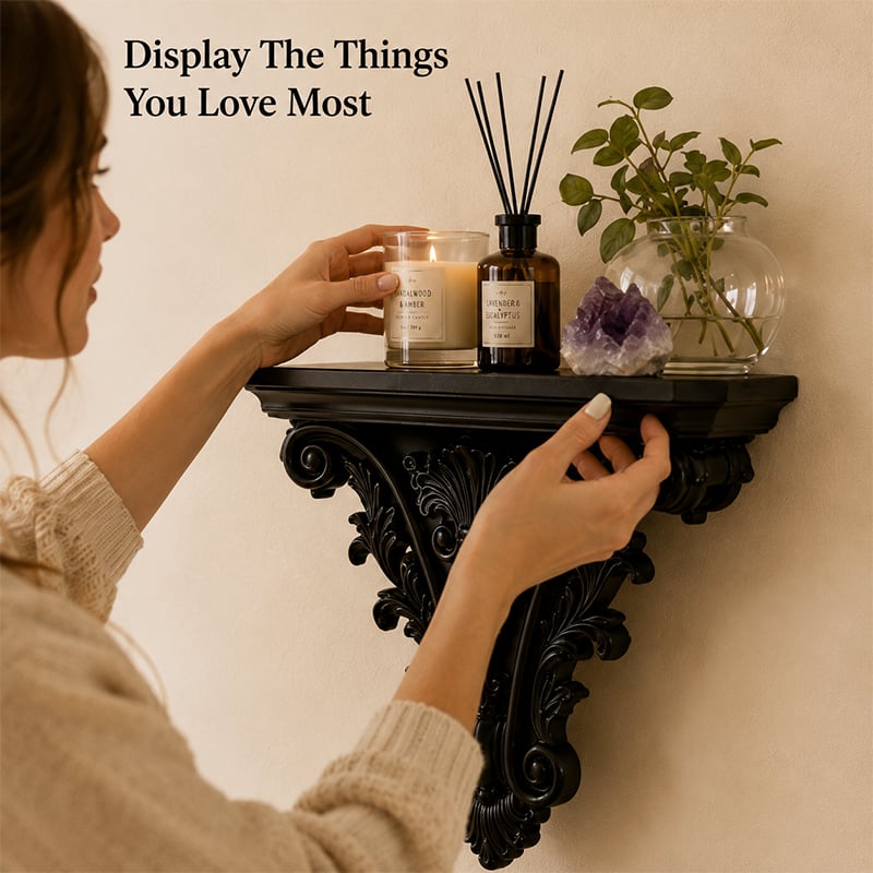 🔥Last Day 49% OFF🖤 Baroque Accent Wall Shelf(20 x 15.8cm)