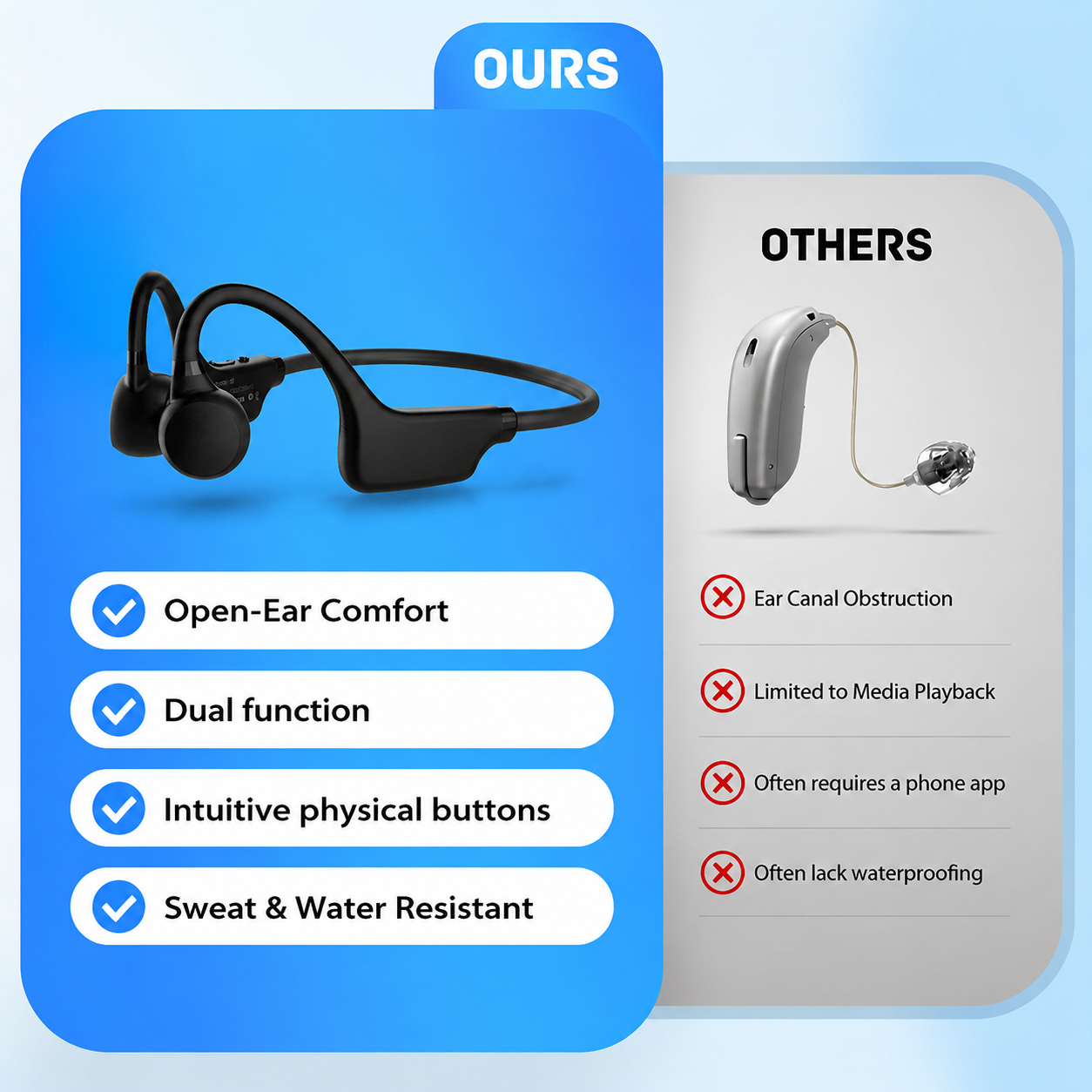 💖#1 THIS IS THE CLEAR WINNER!🔥Pryxo™ Bone Conduction Hearing Aids-Hear the sounds you should hear! ✅Made in the USA