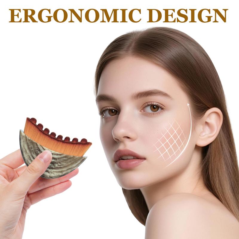 Lymphatic Contour Face Brush with Case – Jawline Sculpting Dry Brush
