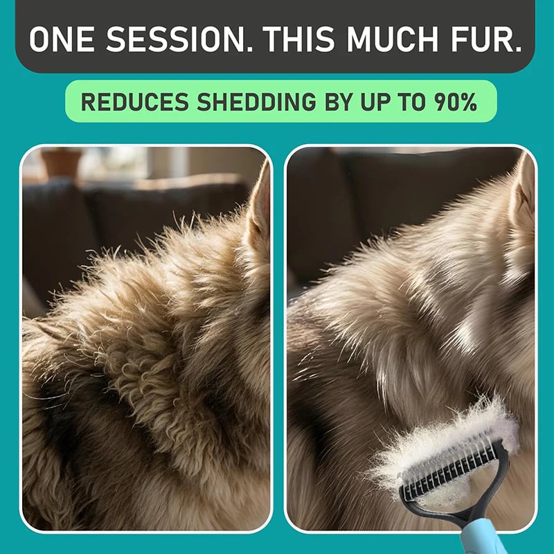 Dual-Sided Pet Grooming Comb for Dogs & Cats