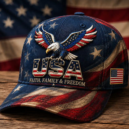 Last Day 70% OFF - USA Faith, Family & Freedom Cap
