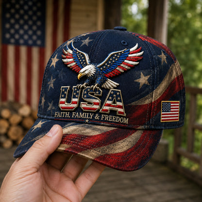 Last Day 70% OFF - USA Faith, Family & Freedom Cap