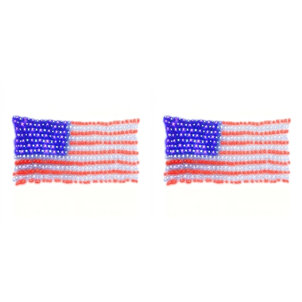 American Flag 420 Led String Lights-Large Usa Flag Outdoor Lights
