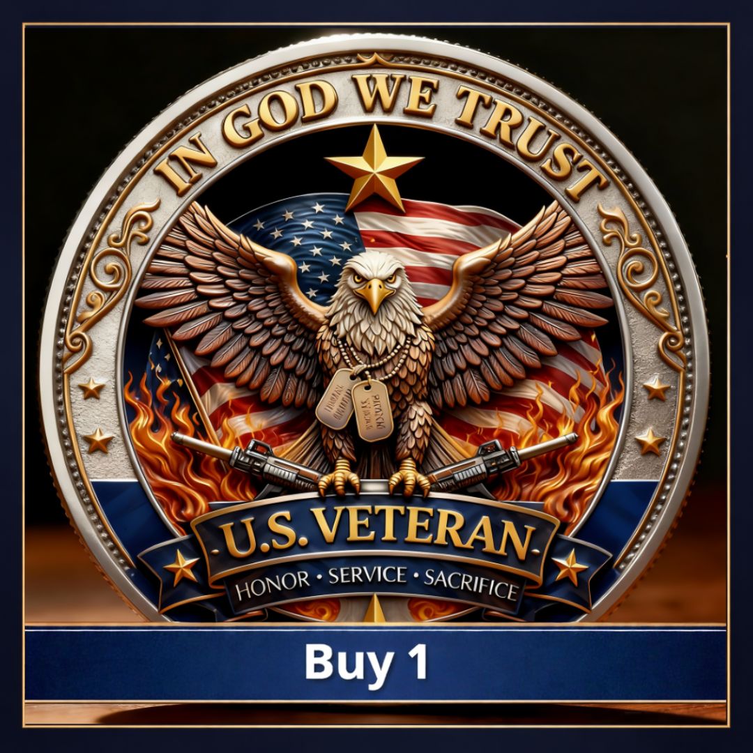 🔥Last Day 60% OFF 🔥 Honor America’s Heroes – 250 Years of Freedom Veteran Tribute Coin