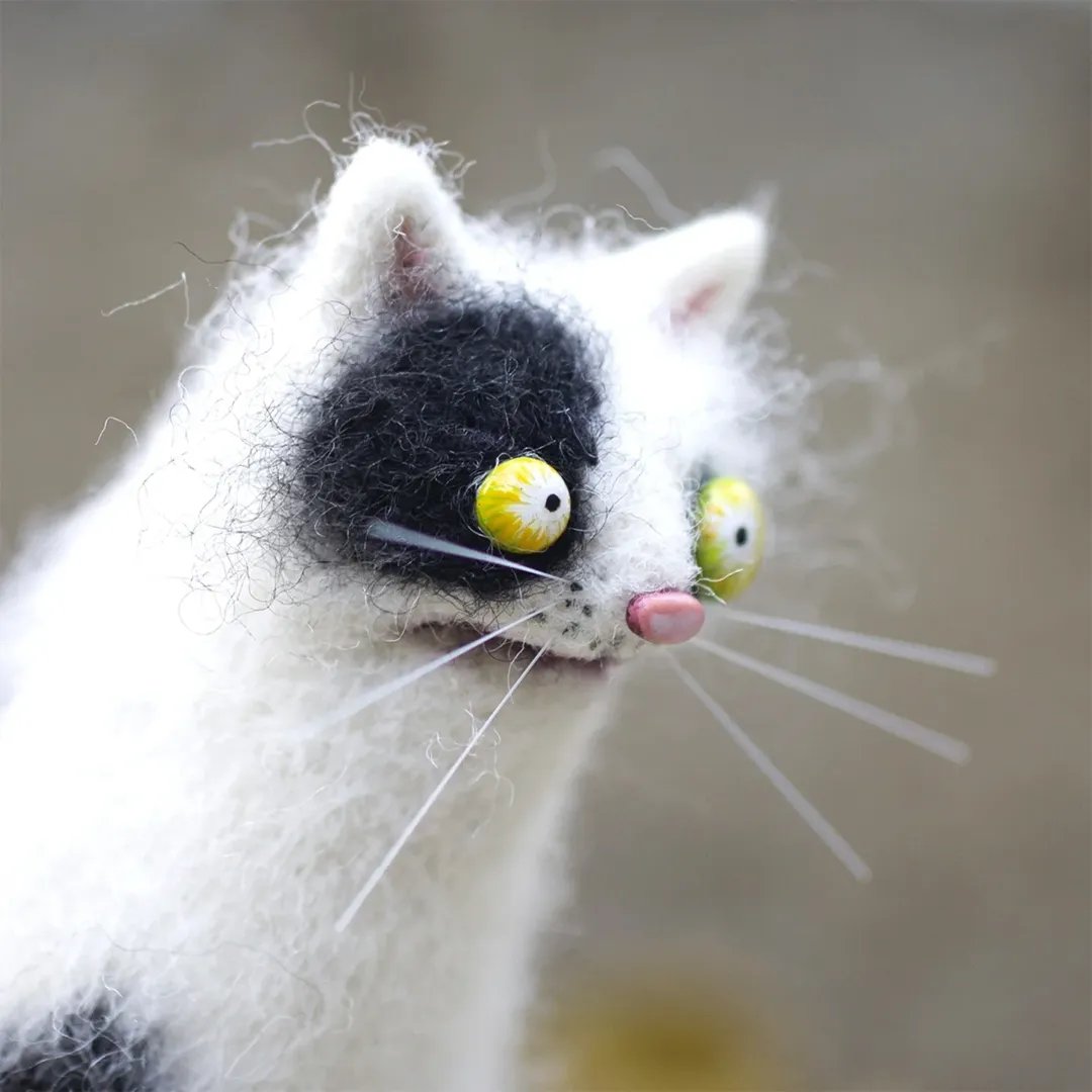 🔥Last Day: BUY 3 GET 1 FREE🎄🎁Wool Felt Familiars – Quirky Handmade Companions🐱