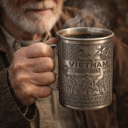 🔥LAST DAY 49% OFF 🎖️2026 Vietnam Veteran Honor Coffee Mug – 1955-1975 Service Tribute