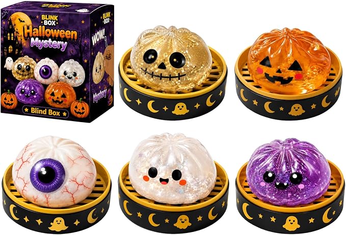 🔥 55% OFF TODAY 🎃 Halloween Steamed Bun Squishy Mystery Box Toy