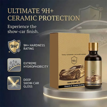 💝Ceramic Car Coating Kit - Deep Gloss, 9H+ Hardness & Extreme Hydrophobic Sh