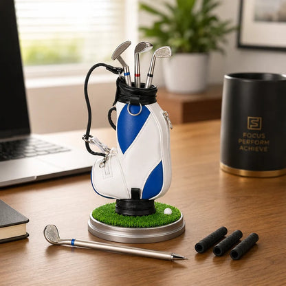 ⛳ Golf Pen Holder + 3-Pen Set 🏌️‍♂️ Elevate Your Desk – A Hole-in-One for Style & Function