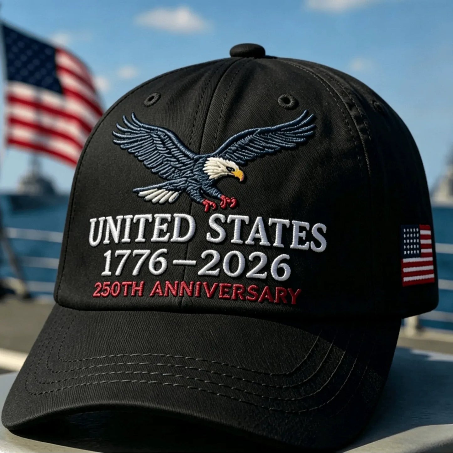 United States 250th Anniversary Eagle Cap – Embroidered Edition