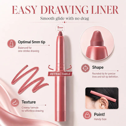 Last Day Buy 1 Get 1 Free Easy Glide Lip Liner — Creamy, Blendable Color with Smooth Application, Summervibes