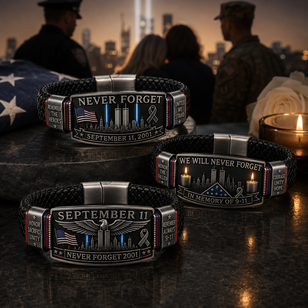 🎁9/11 Never Forget Memorial Bracelet | September 11 Tribute Collection-✈️ BUY 3 FREE SHIPPING