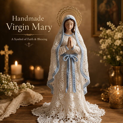 🤍 Our Lady of Grace 🤍 Handmade Crochet Virgin Mary Statue A Symbol of Faith & Blessing 🙏