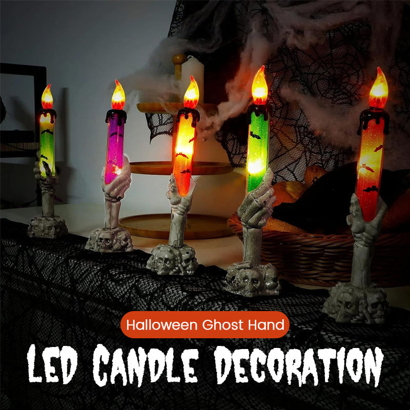 Gothic Ghost Hand LED Candle, Elegant Dark Academia Table Home Ornament