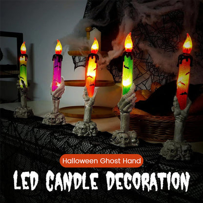 Gothic Ghost Hand LED Candle, Elegant Dark Academia Table Home Ornament