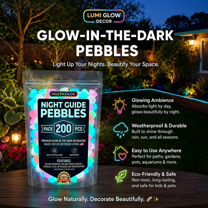💥LAST DAY SALE 50%OFF💥🌈Colorful Glow-in-the-Dark Garden Stones