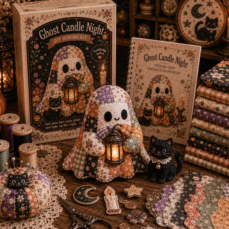 🔥LAST DAY 50% OFF - 👻Little Ghost’s Cozy Halloween DIY Patchwork Kit