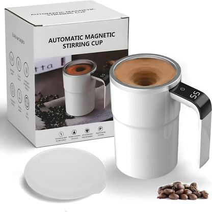 Elektrischer Kaffeebecher mit integriertem LCD-Thermometer – perfekt zum Zubereiten von Kaffee, Milch, Kakao usw.