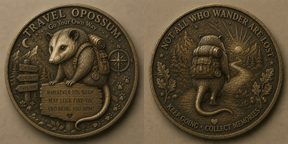 🧭 Travel Opossum Lucky Coin