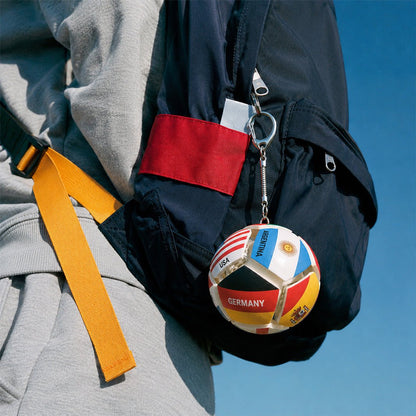 🏆⚽ Officially Licensed World Flag Soccer Fidget Keychain | Pocket Stress Relief Toy