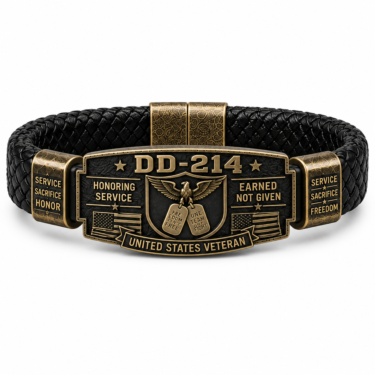🔥Today Only: FREE Collector Coin🔥| DD-214 Veteran Honor 3-Piece Gift Set – Embroidered Cap, Coin & Bracelet