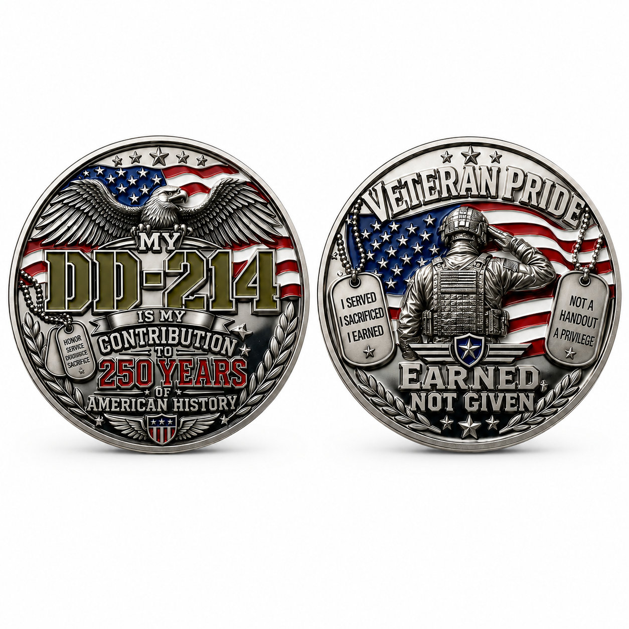 🔥Today Only: FREE Collector Coin🔥| DD-214 Veteran Honor 3-Piece Gift Set – Embroidered Cap, Coin & Bracelet