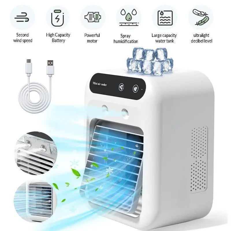(🎁Last Day 49% OFF)❄️Mini Portable Air Conditioner with Cooling and Humidification Function