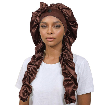 Satin/Silk Bonnet for Long Curly Hair