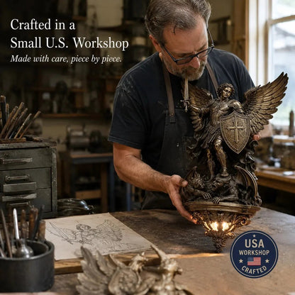 ⏰🕊️St. Michael Guardian Angel Wall Light