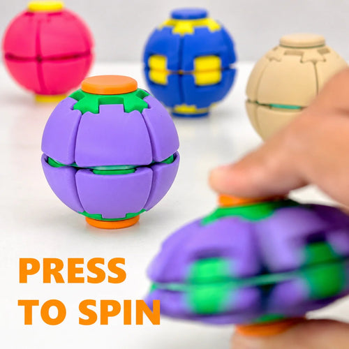 Press-to-Spin Stress Relief Fidget Ball
