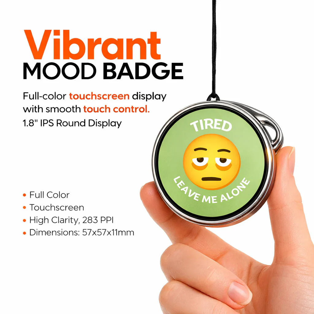 😊 LED Mood Display Badge-Wear Your Mood Without Saying A Word
