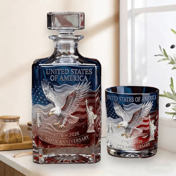 Limited Edition 2026 USA 250th Anniversary Commemorative Glass – 1776-2026 Heritage Edition