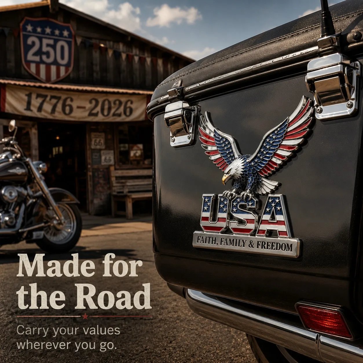 🇺🇸250th Anniversary 50% OFF - ★USA Faith, Family & Freedom★ Metal Emblem