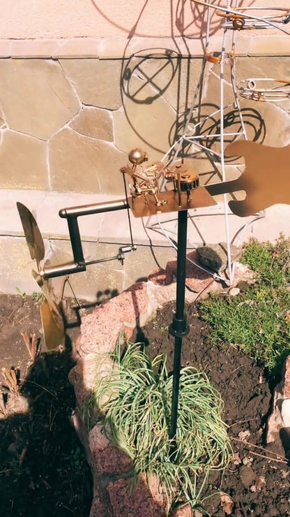 🥁Handmade Metal Drummer Windmill