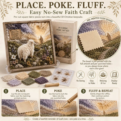 🔥 Last Day 49% OFF - ✝️3D Christian Fabric Poke Art Kit