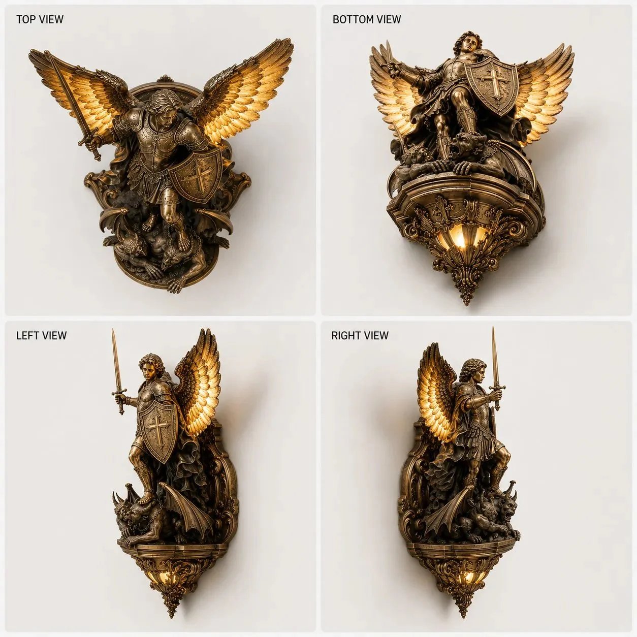 ⏰🕊️St. Michael Guardian Angel Wall Light