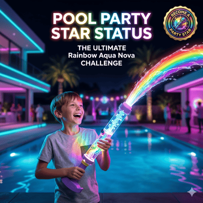 🎁Last Day 50% OFF 🌈 Glowing Rainbow LED Water Blaster | Summer Fun That Pops Like Magic! ✨