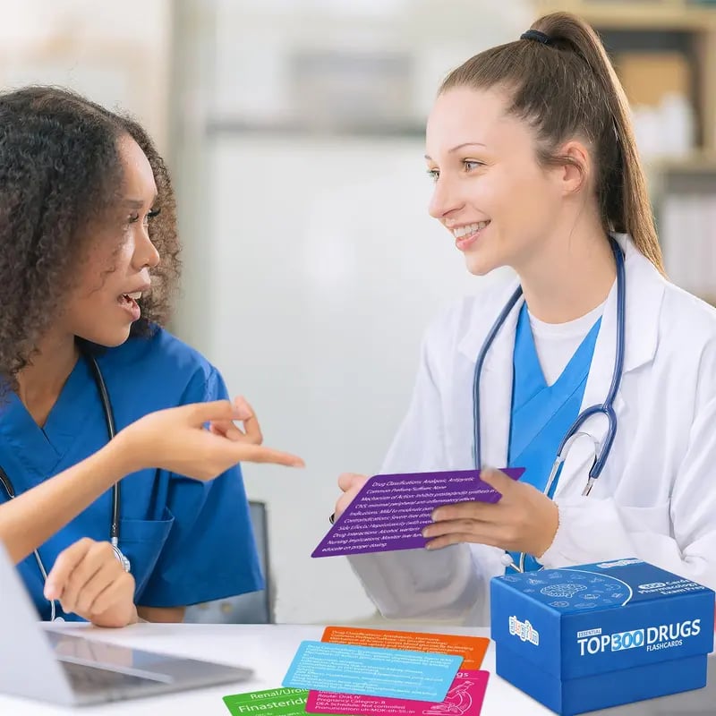 💊300 Pharmacology Flash Cards for Nursing Students – Top Drug Study Cards for NCLEX, Pharmacy & Medical Exam Prep