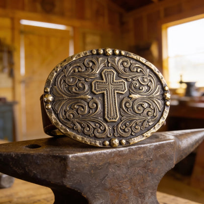 Western Cowboy Belt Buckle – A Symbol of Faith, Strength & Heritage